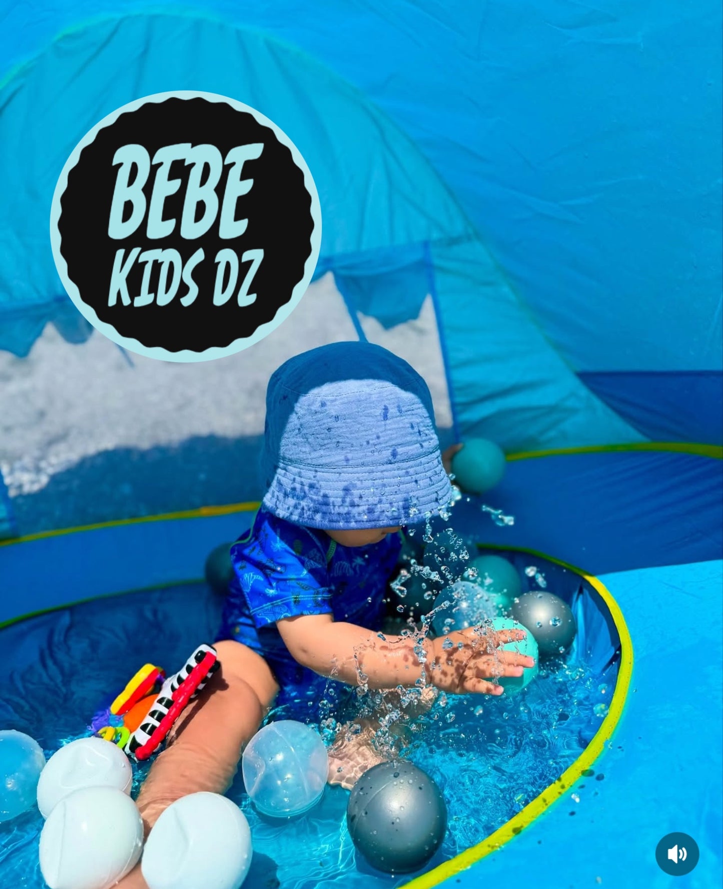 TENTE DE PLAGE ANTI UV AVEC PISCINE INTÉGRÉE