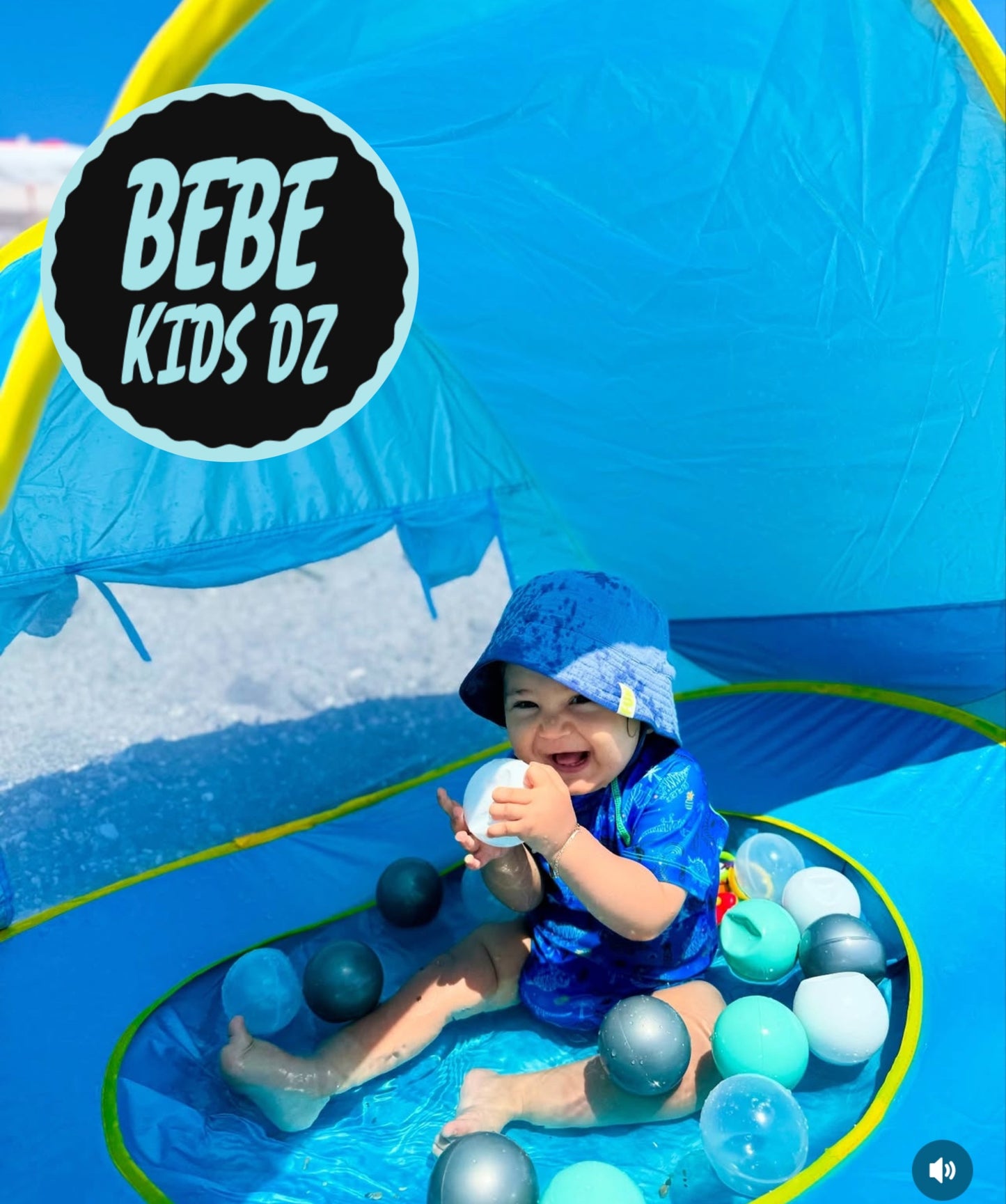 TENTE DE PLAGE ANTI UV AVEC PISCINE INTÉGRÉE