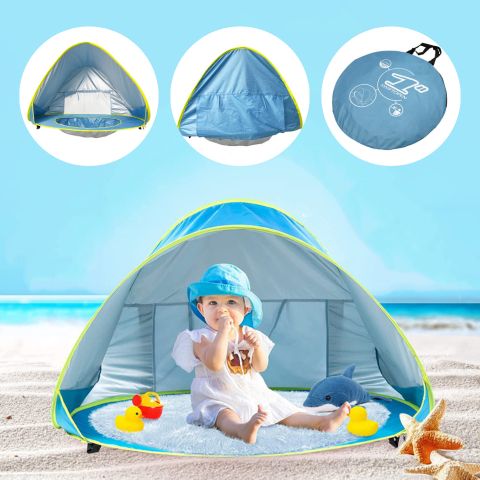 TENTE DE PLAGE ANTI UV AVEC PISCINE INTÉGRÉE