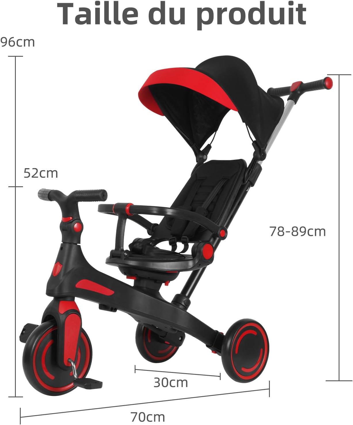 SPINSTEP 5En 1 Tricycle Bébé Évolutif