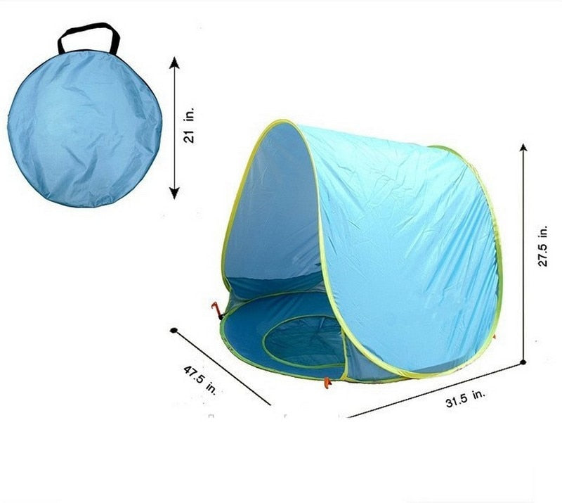TENTE DE PLAGE ANTI UV AVEC PISCINE INTÉGRÉE