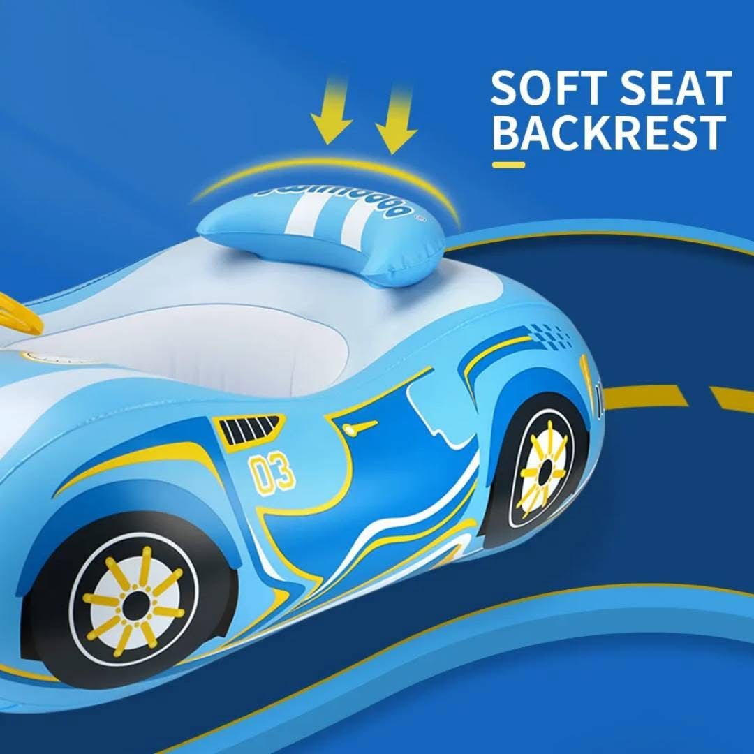 “Bouée Voiture Bébé avec Pare-Soleil – Sécurité et Fun dans l’Eau !”