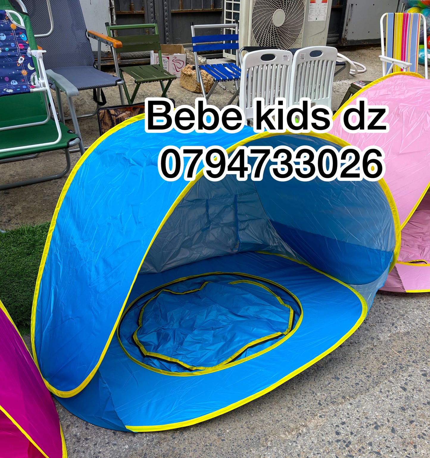 TENTE DE PLAGE ANTI UV AVEC PISCINE INTÉGRÉE