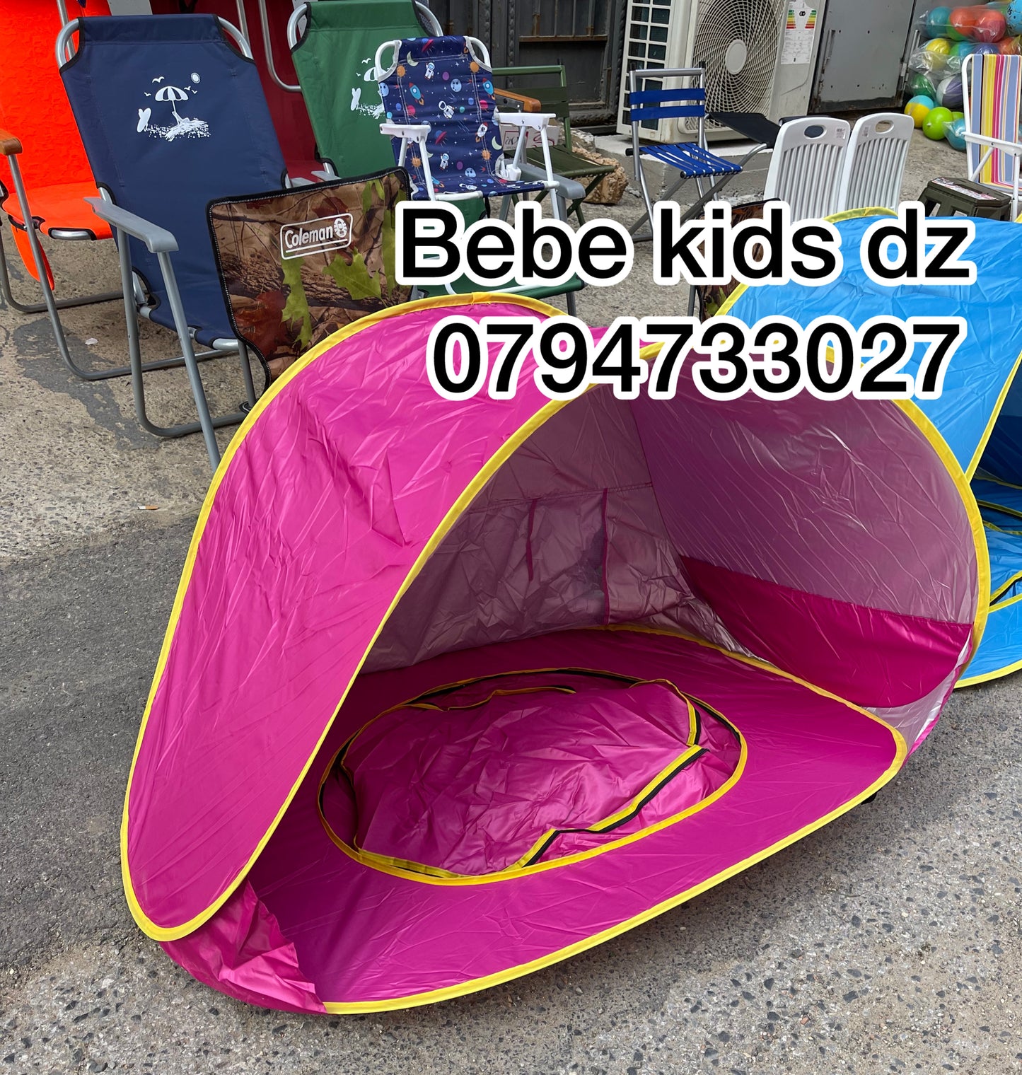 TENTE DE PLAGE ANTI UV AVEC PISCINE INTÉGRÉE