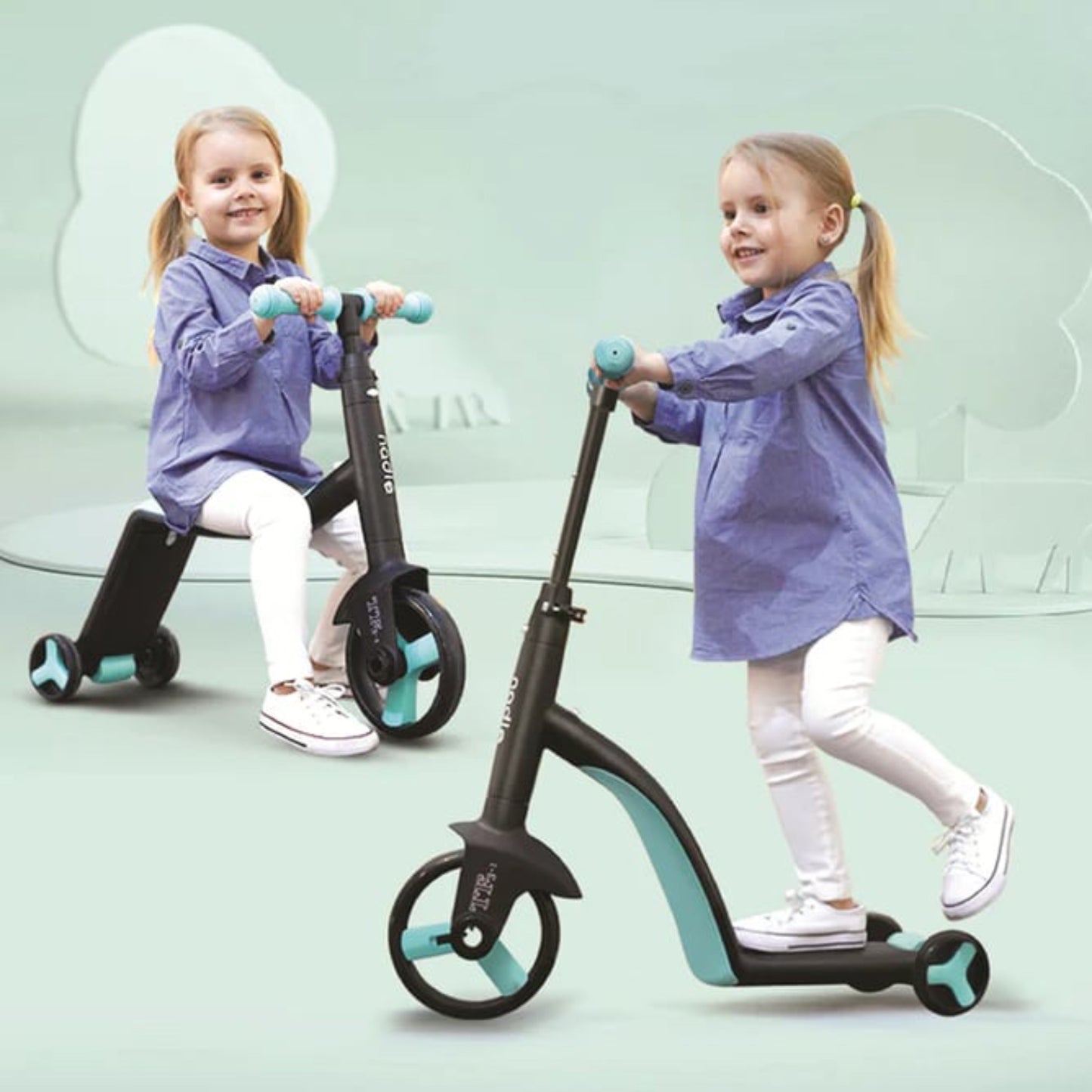 🛴 Trottinette – Vélo – Tricycle 3 en 1 | Pour Enfants de 3 à 8 Ans | Mixte – GARCON / FILLIE