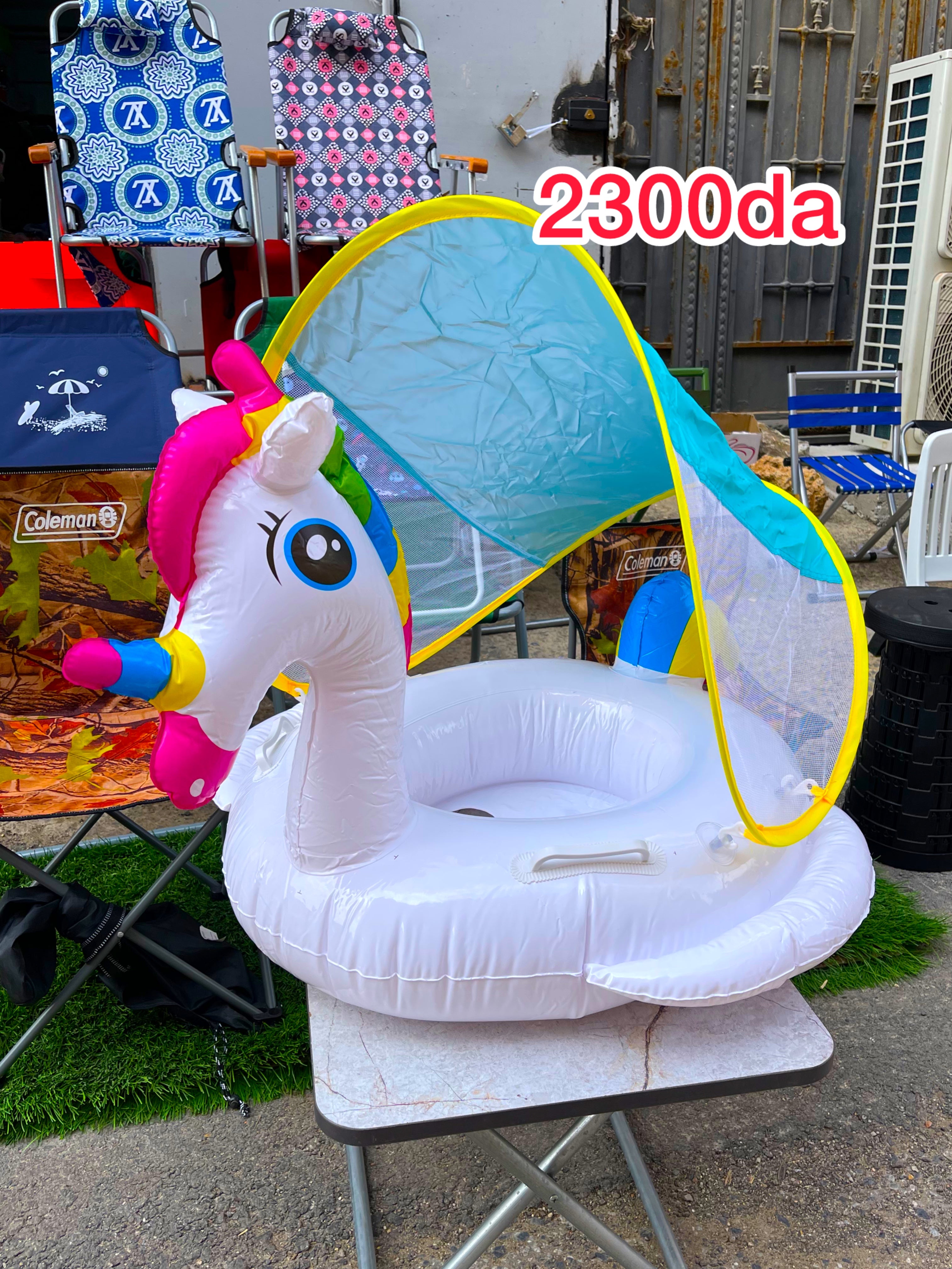 Bouée Bébé Licorne Pare Soleil - Aqua Bouée Bouée Bébé Licorne Pare Soleil - Aqua Bouée