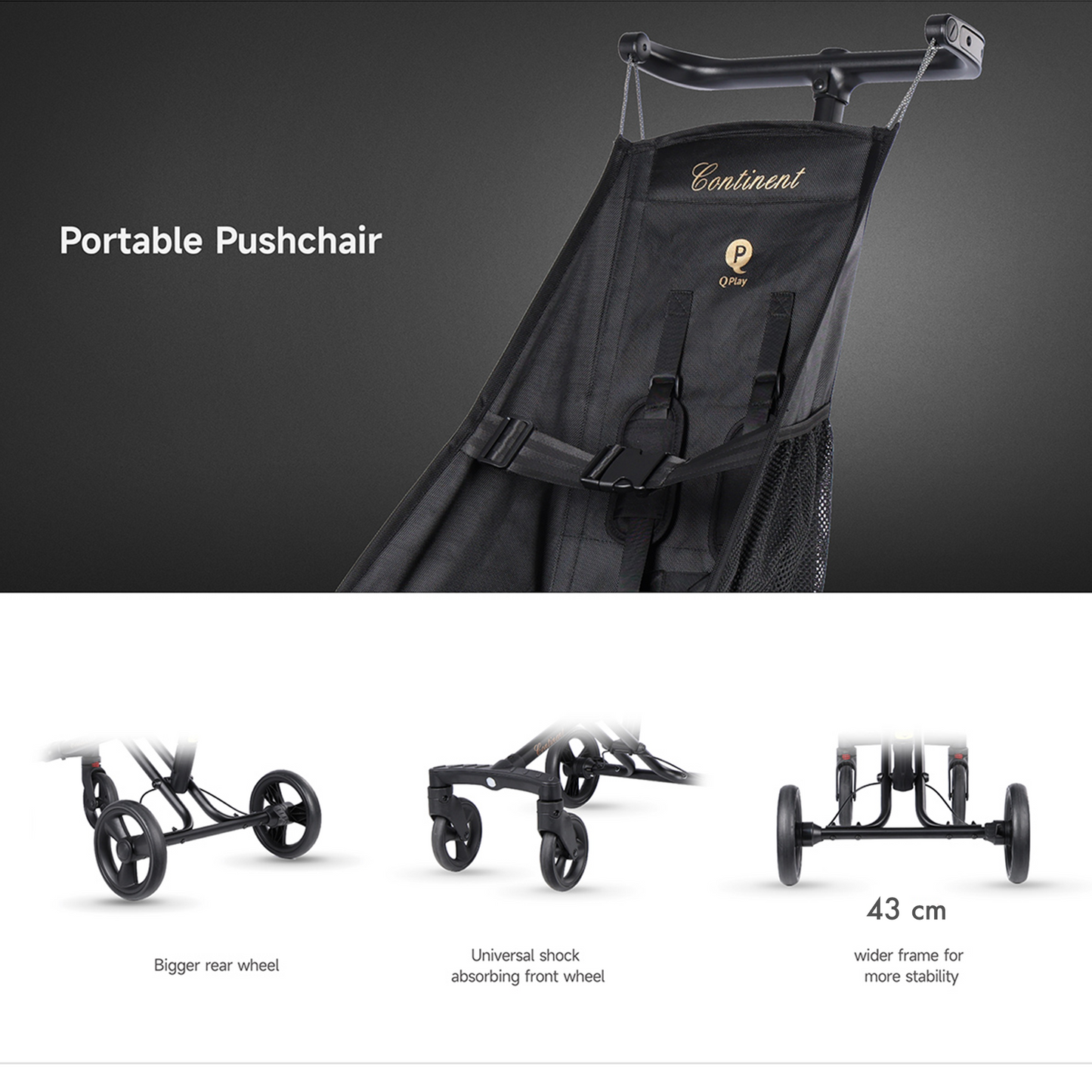 Poussette Légère et Confortable ET PLIABLE عربة أطفال خفيفة ومريحة وقابلة للطي