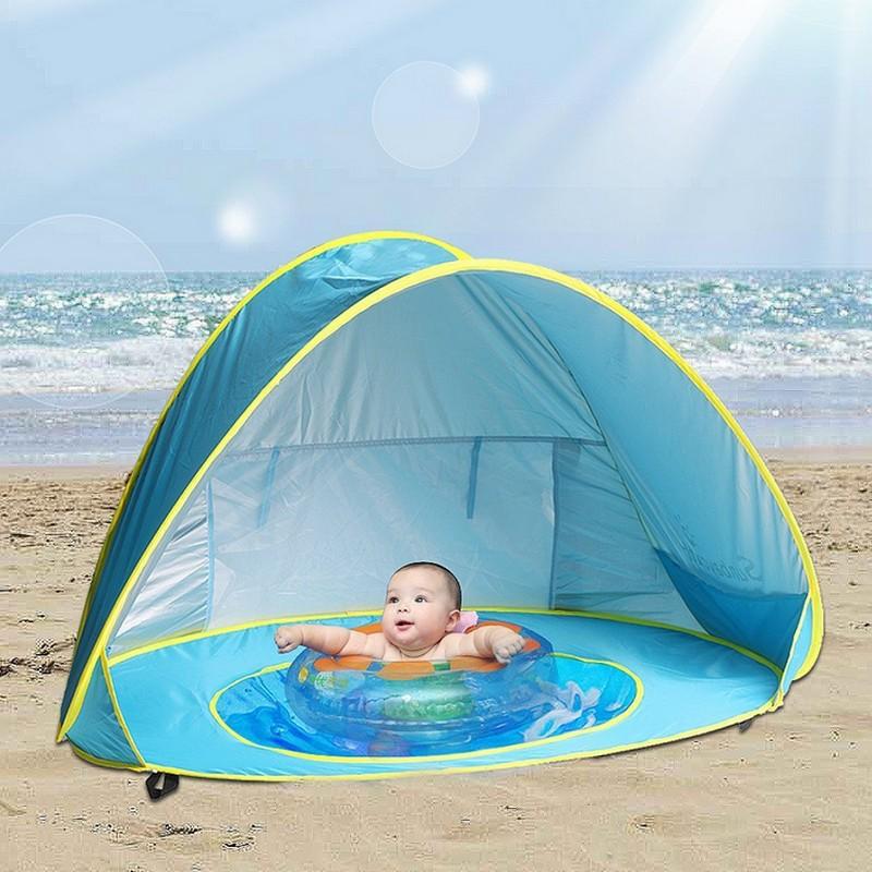 TENTE DE PLAGE ANTI UV AVEC PISCINE INTÉGRÉE