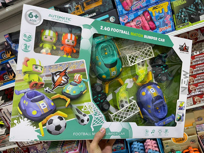 Voiture tamponneuse 2,4 GHz en forme de match de football, cadeau pour enfants