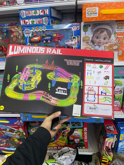 سيركوي سباق مضيء مع سيارة – تركيب خاص وسهل للأطفال  Circuit de course lumineux avec voiture – Montage spécial et facile pour enfants 🚗✨