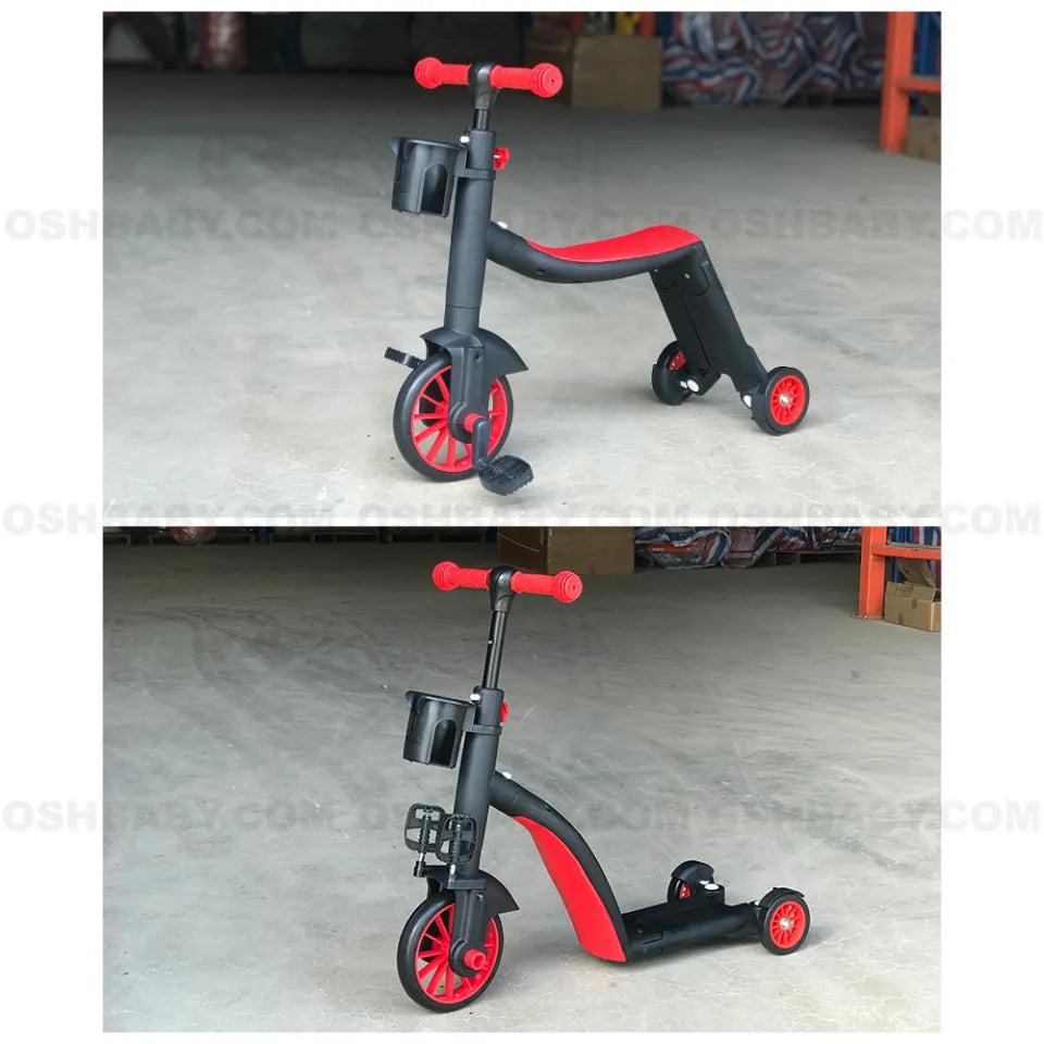 Trottinette enfant fille garçon 6 en 1 3 Roues Hauteur Réglable Pliant Enfants 1-6 Ans charge Trottinette enfant fille garçon 6 en 1 3 Roues Hauteur Réglable Pliant Enfants 1-6 Ans charge