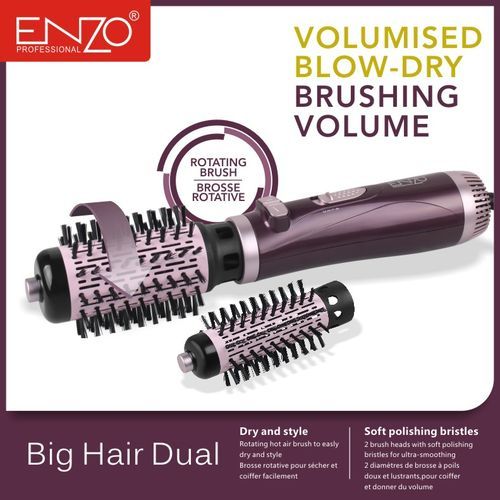 Brosse Chauffante Rotative Pneumatique 1000W - EN-747 - Violet