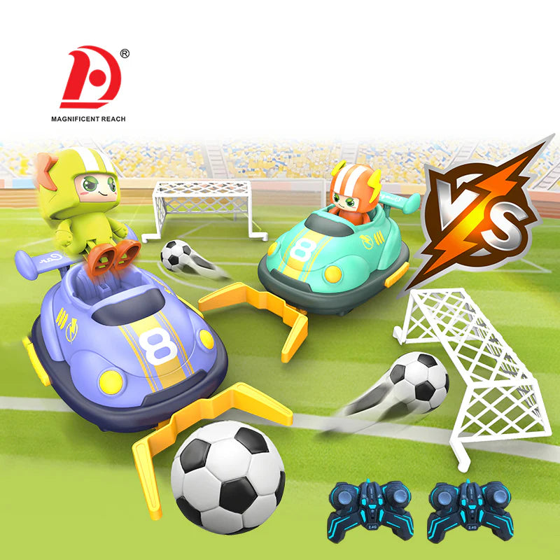 Voiture tamponneuse 2,4 GHz en forme de match de football, cadeau pour enfants