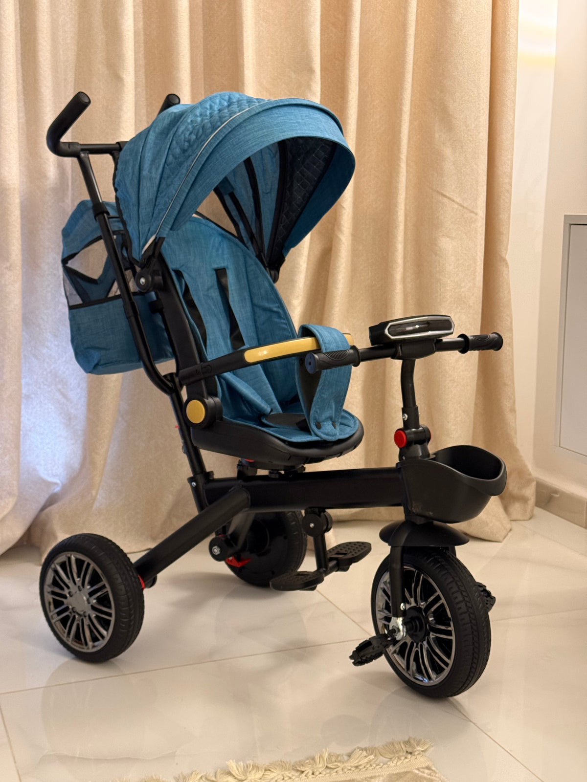 Tricycle Vélo Poussette  – Haute Qualité, Confort & Sécurité Bébé 🚲✨