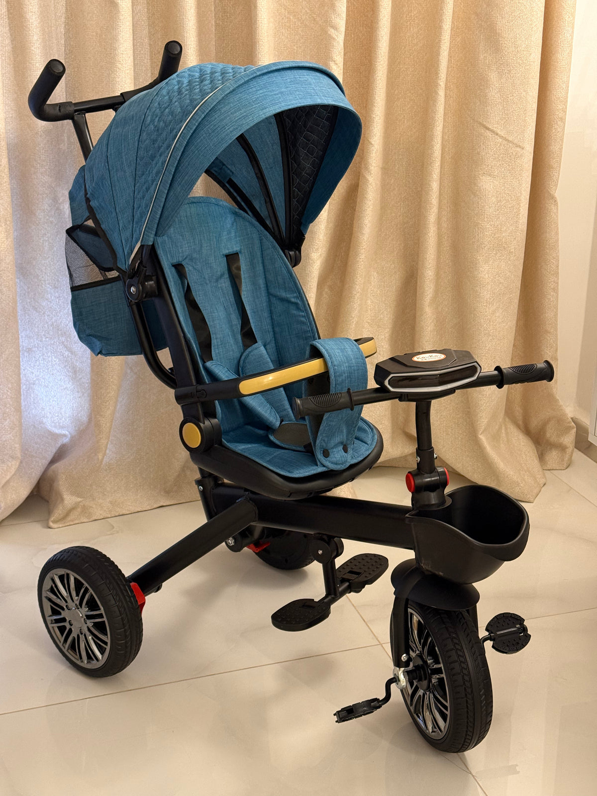 Tricycle Vélo Poussette  – Haute Qualité, Confort & Sécurité Bébé 🚲✨