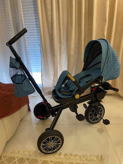 Tricycle Vélo Poussette  – Haute Qualité, Confort & Sécurité Bébé 🚲✨