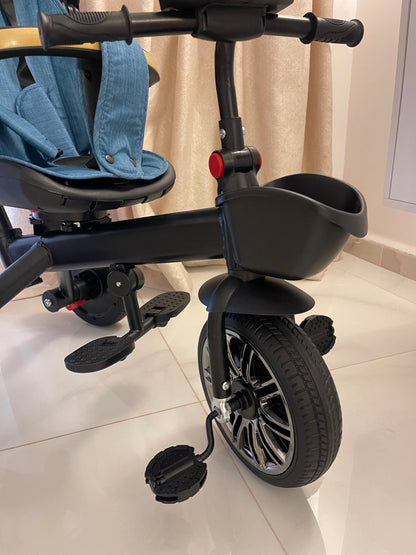 Tricycle Vélo Poussette  – Haute Qualité, Confort & Sécurité Bébé 🚲✨