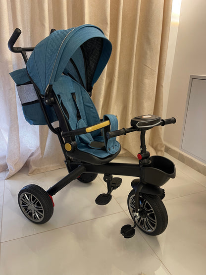 Tricycle Vélo Poussette  – Haute Qualité, Confort & Sécurité Bébé 🚲✨