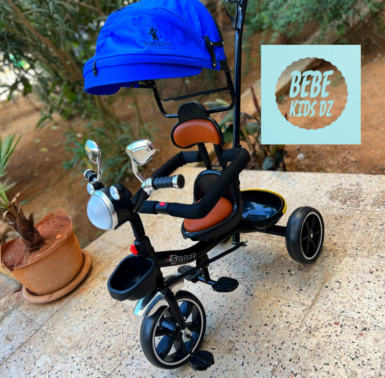 Vélo bébé Tricycle poussette musical