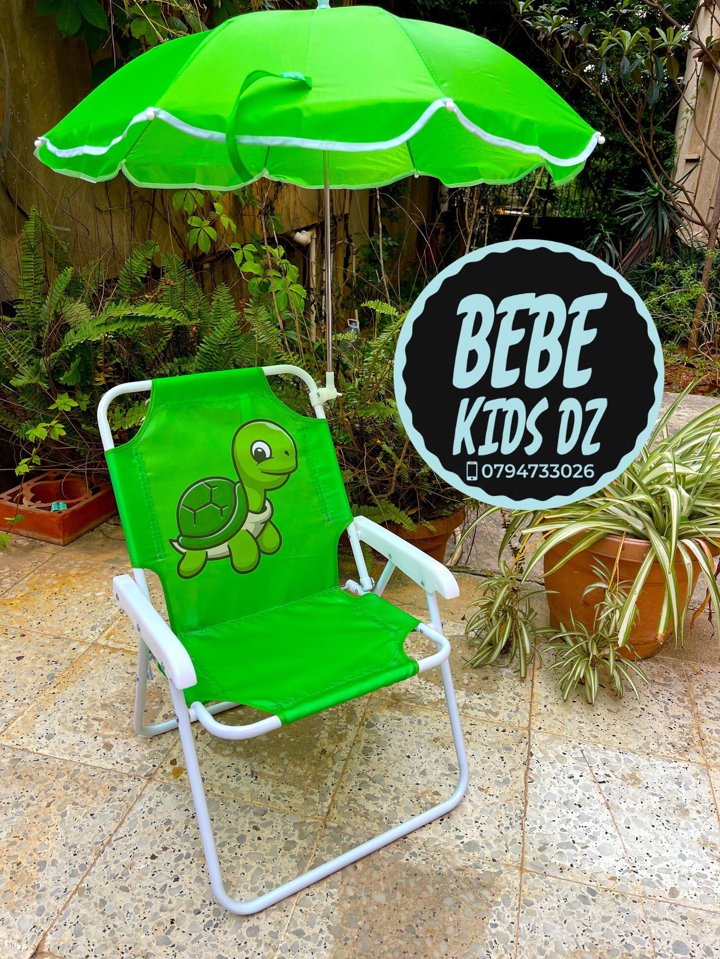 🌞 Chaise Pliante avec Parasol pour Enfant  كرسي أطفال قابل للطي مع مظلة شمسية🏖️