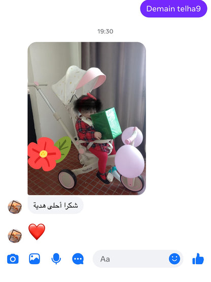 Tricycle Vélo poussette multifonction 5 en 1