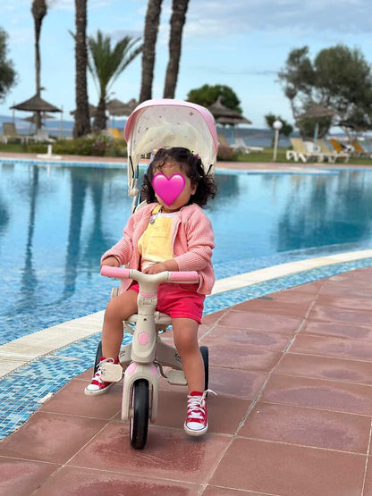 Tricycle Vélo poussette multifonction 5 en 1