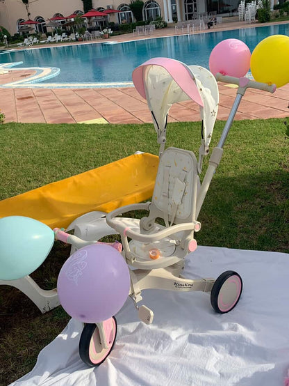 Tricycle Vélo poussette multifonction 5 en 1