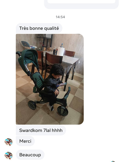 Tricycle Vélo poussette multifonction 5 en 1