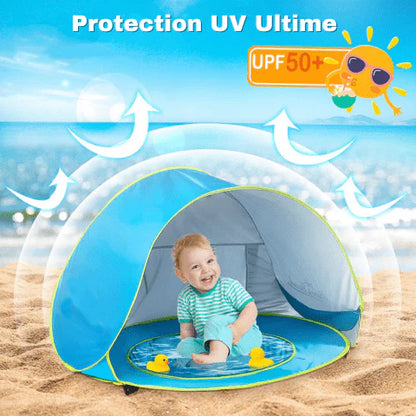 TENTE DE PLAGE  ANTI UV AVEC PISCINE INTÉGRÉE