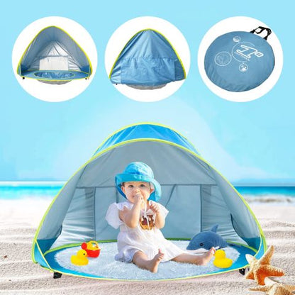 TENTE DE PLAGE  ANTI UV AVEC PISCINE INTÉGRÉE