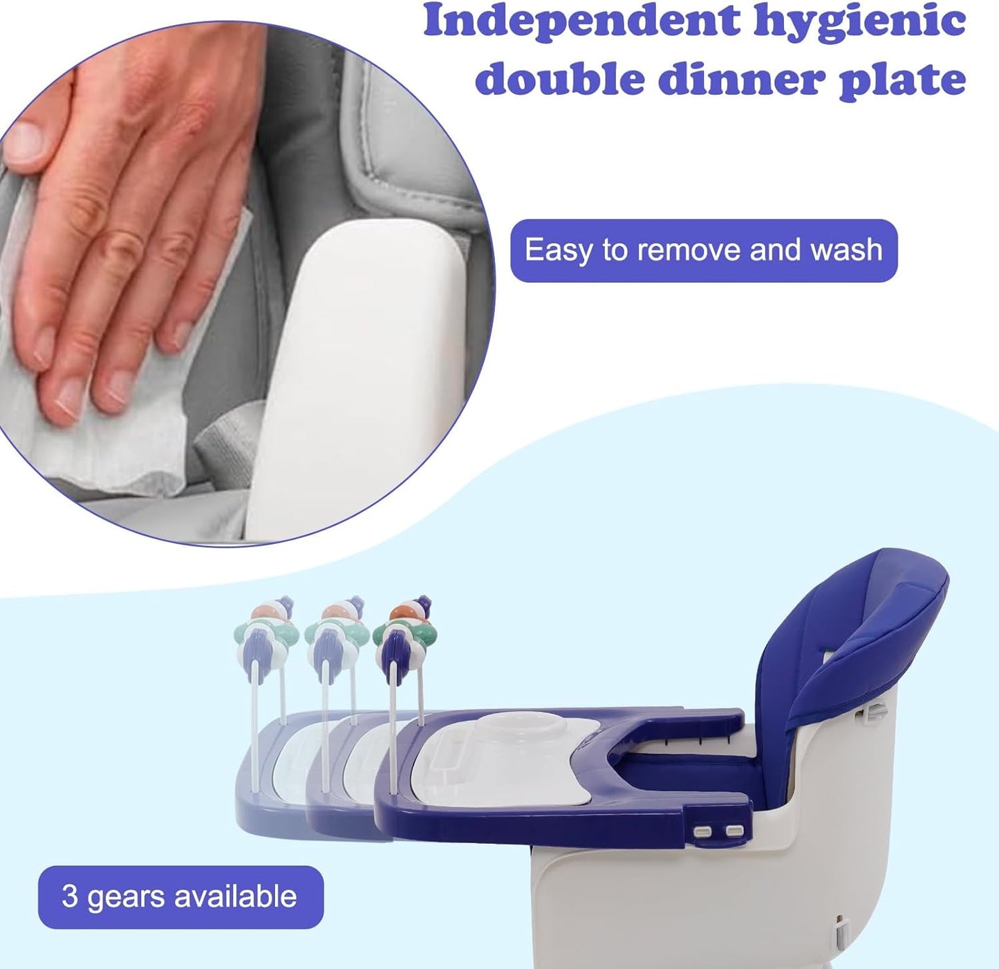 Chaise haute pour bébé + Table à jouer 5EN1 /  DE 6 A 36 MOIS