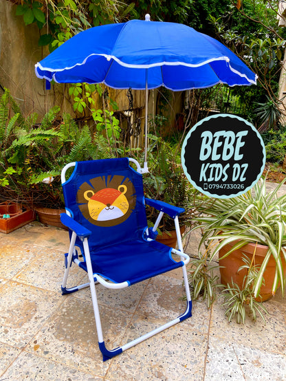 🌞 Chaise Pliante avec Parasol pour Enfant  كرسي أطفال قابل للطي مع مظلة شمسية🏖️