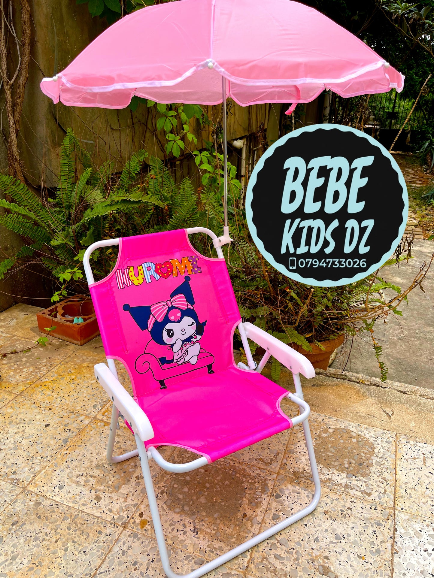 🌞 Chaise Pliante avec Parasol pour Enfant  كرسي أطفال قابل للطي مع مظلة شمسية🏖️