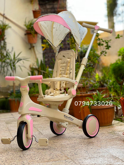 Tricycle Vélo poussette multifonction 5 en 1