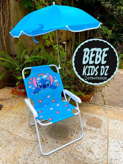 🌞 Chaise Pliante avec Parasol pour Enfant  كرسي أطفال قابل للطي مع مظلة شمسية🏖️