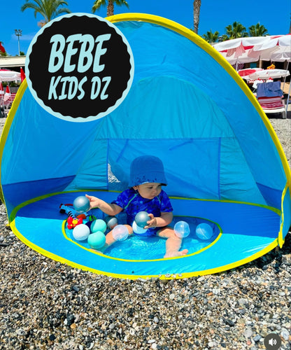 TENTE DE PLAGE  ANTI UV AVEC PISCINE INTÉGRÉE