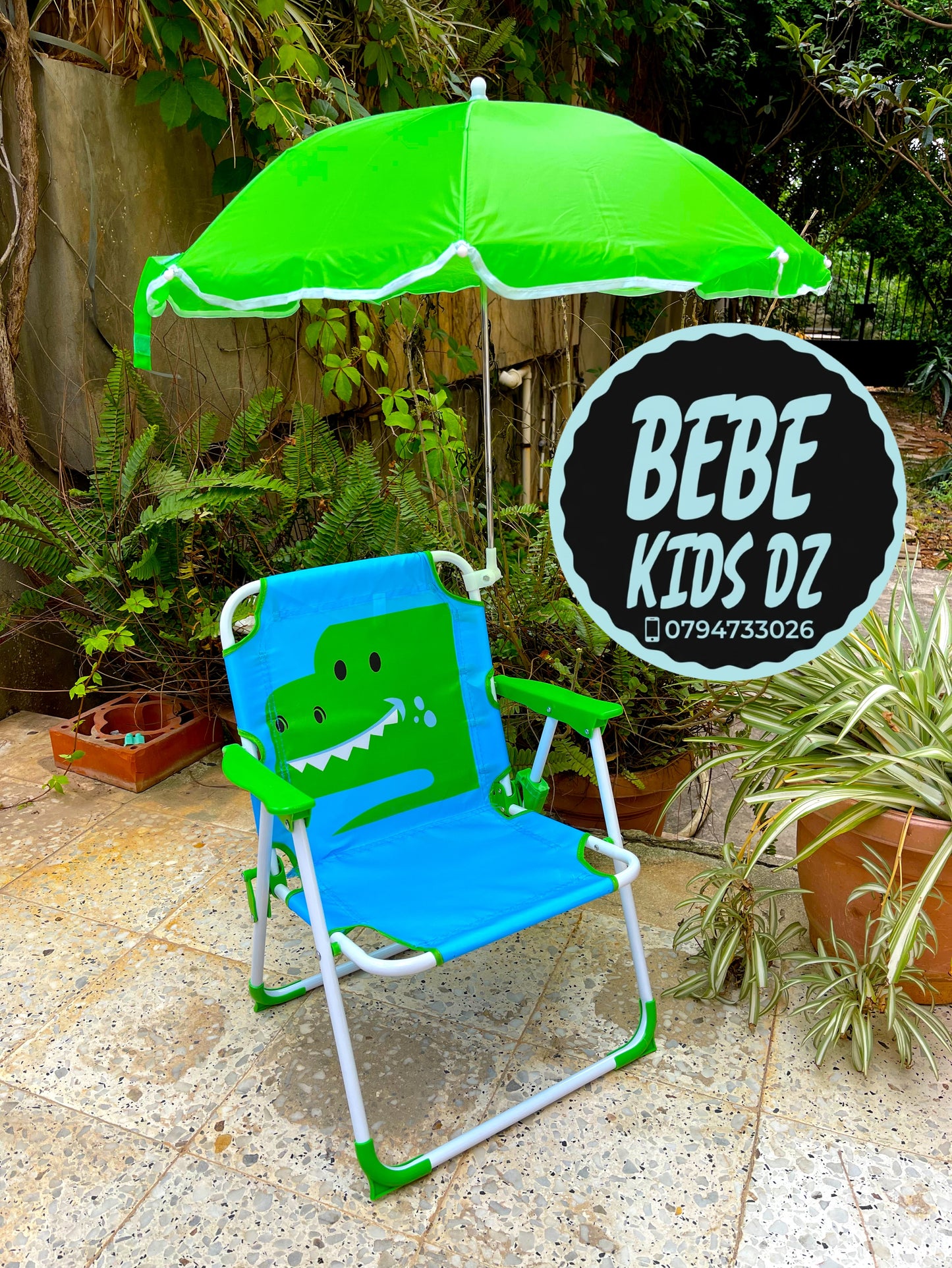 🌞 Chaise Pliante avec Parasol pour Enfant  كرسي أطفال قابل للطي مع مظلة شمسية🏖️