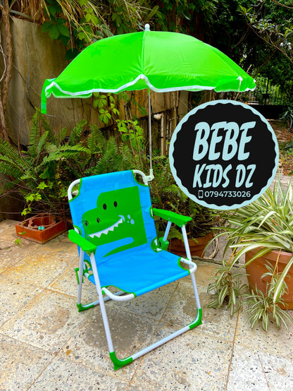 🌞 Chaise Pliante avec Parasol pour Enfant  كرسي أطفال قابل للطي مع مظلة شمسية🏖️