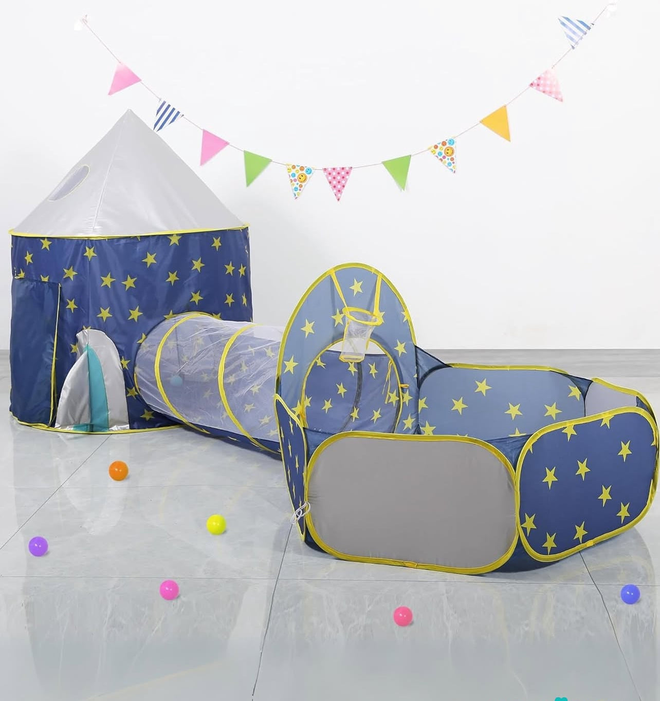 🏰✨ خيمة ألعاب 3 في 1 للأطفال 🎈👧👦