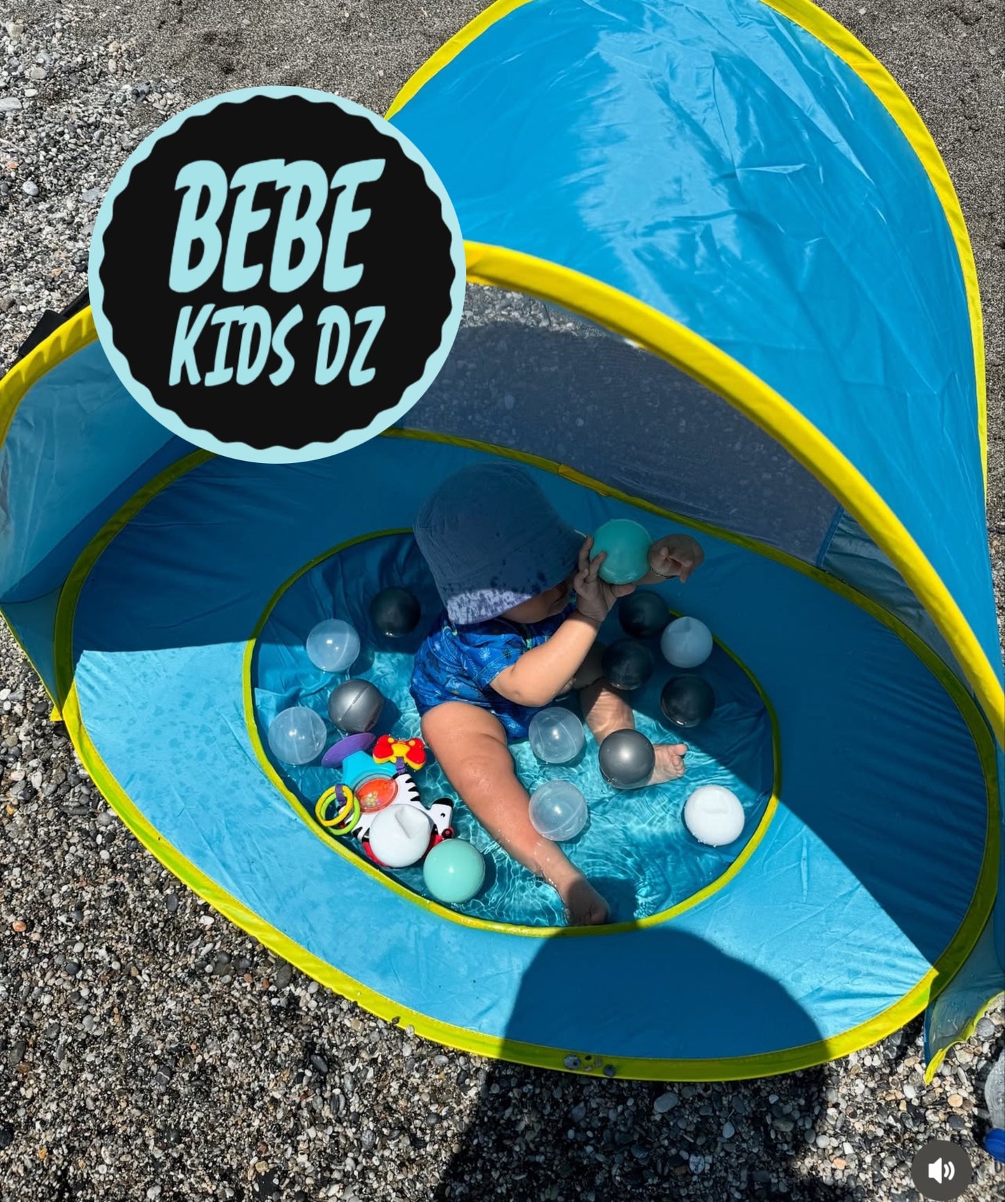TENTE DE PLAGE  ANTI UV AVEC PISCINE INTÉGRÉE
