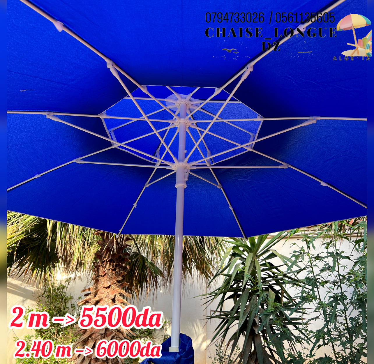 Parasol casquette 2M/2.4M 781-1/781-2