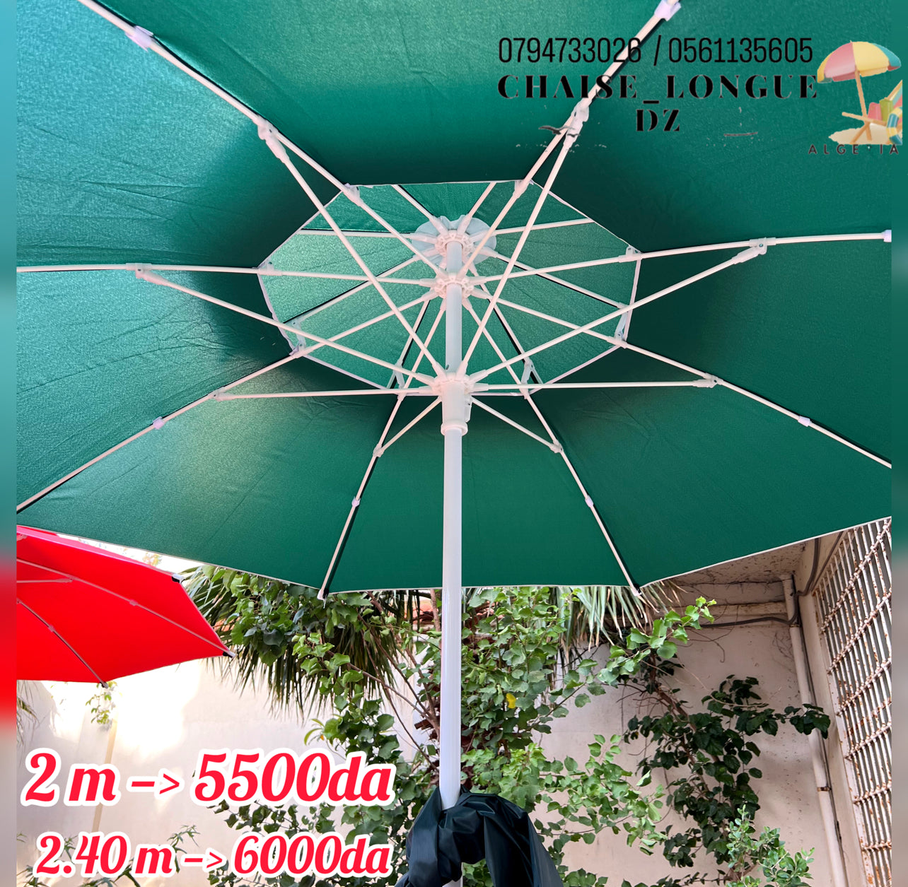 Parasol casquette 2M/2.4M 781-1/781-2