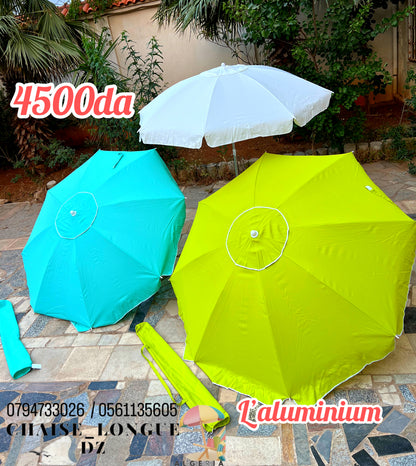 Parasol de plage en aluminium tres solide avec pochette