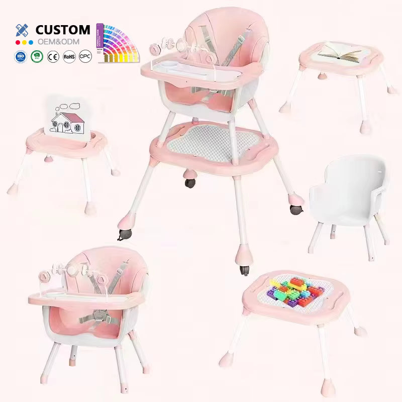 Chaise haute pour bébé + Table à jouer 5EN1 /  DE 6 A 36 MOIS