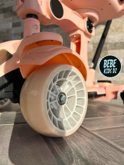 🛴✨ Trottinette Poussette 6-en-1 Multifonction - Pliable, Musicale,lumineuse, Confortable et Sécurisée pour Votre Enfant 🌟