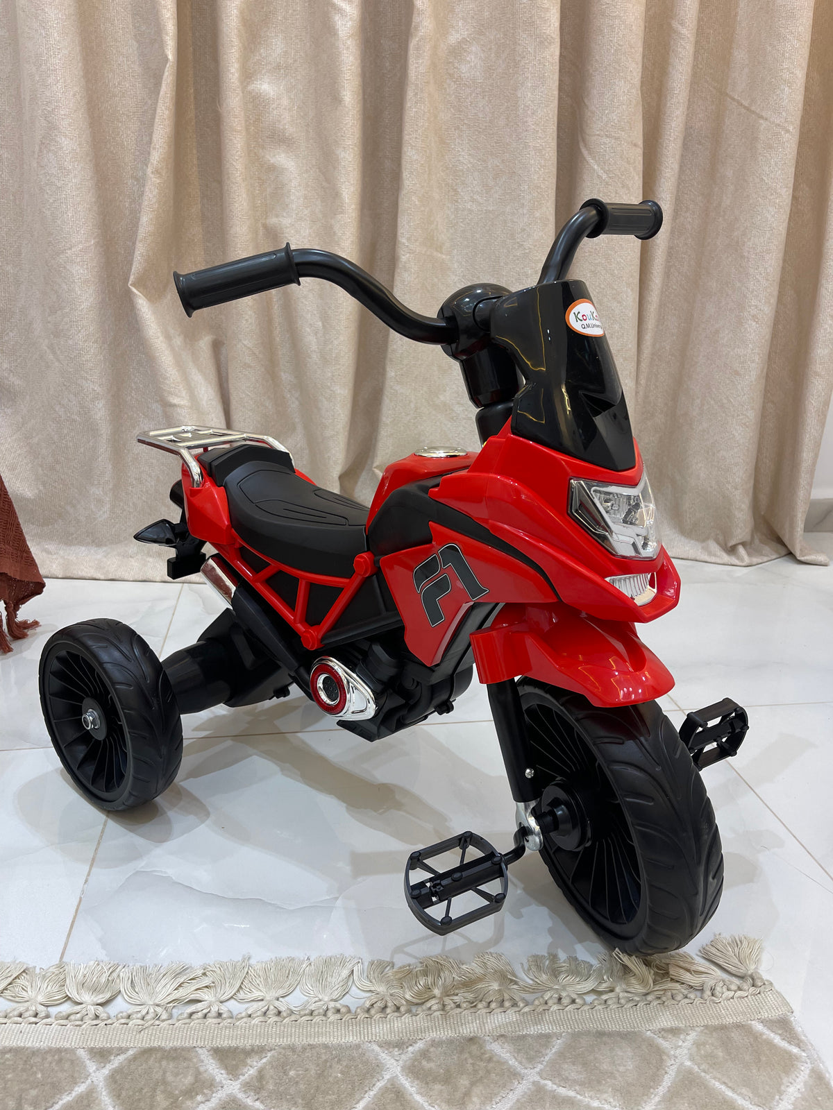 🏍️ دراجة ثلاثية للأطفال بتصميم دراجة نارية 🏍️
