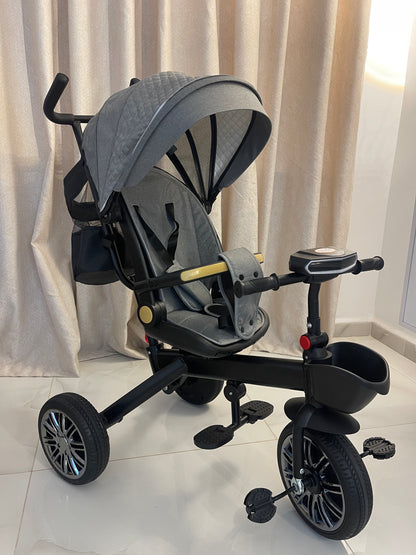Tricycle Vélo Poussette  – Haute Qualité, Confort & Sécurité Bébé 🚲✨