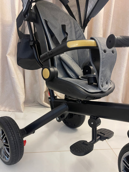 Tricycle Vélo Poussette  – Haute Qualité, Confort & Sécurité Bébé 🚲✨