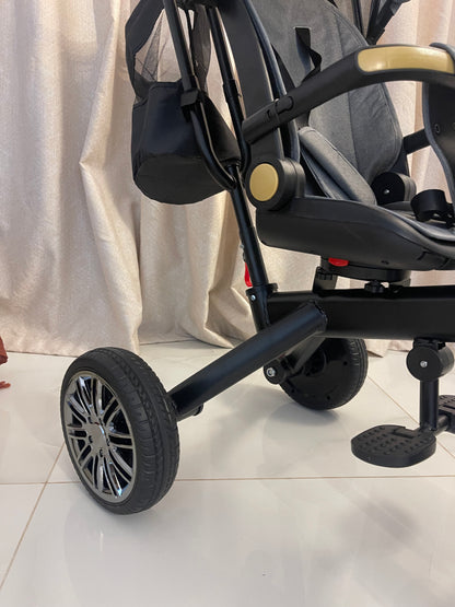 Tricycle Vélo Poussette  – Haute Qualité, Confort & Sécurité Bébé 🚲✨