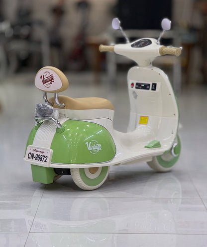 🛵 Moto Électrique Vintage Vespa pour Enfants –دراجة فيسبا كهربائية للأطفال –🛵